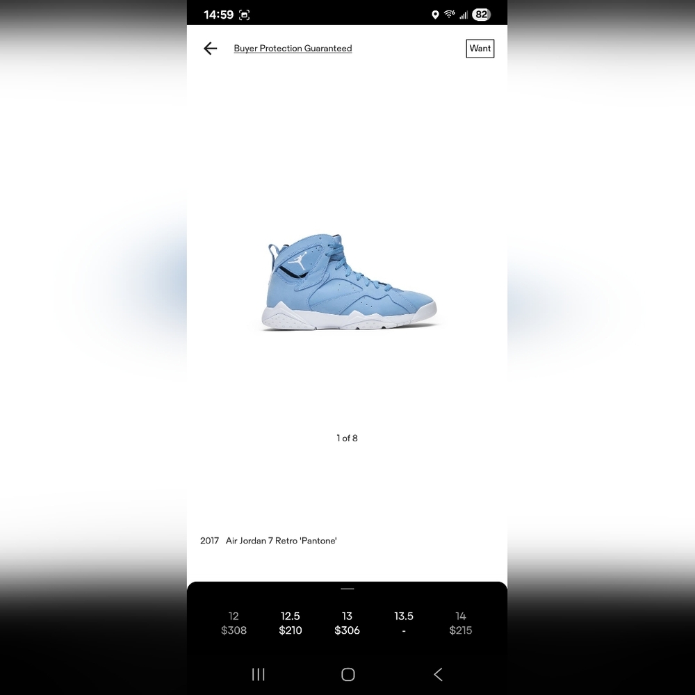 Jordan Retro 7 "Pantone" 2017 Size 13 - Picture 7 of 7